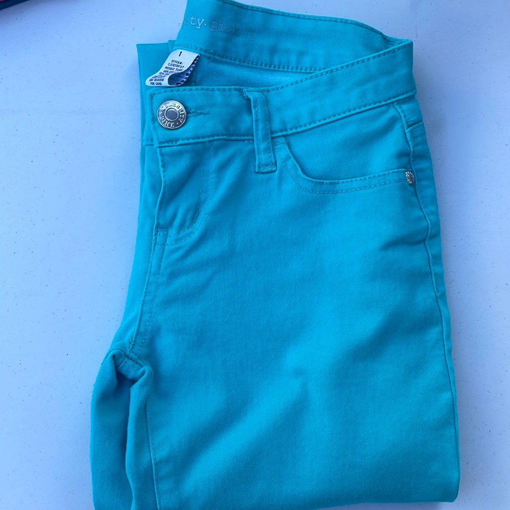 Teal skinny jeans. Size 1